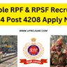 Constable RPF & RPSF Recruitment 2024 Post 4208 Apply Now